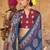 Blue ethnic motifs dabu saree