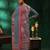 women ethnic motifs printed regular mirror work linen kurta with trousers & with dupatta