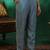 women ethnic motifs printed regular mirror work linen kurta with trousers & with dupatta