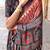 Beige ajrak printed leheriya saree