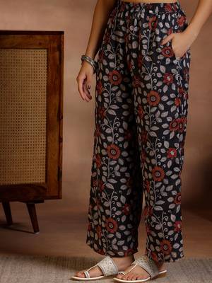 women floral printed empire kurta with palazzos & with dupatta 7
