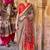 Beige ajrak block leheriya saree