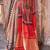 Beige ajrak block leheriya saree