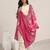 women ethnic motifs printed regular thread work kurta with dhoti pants & with dupatta
