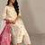 women ethnic motifs printed regular thread work kurta with dhoti pants & with dupatta