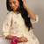 women ethnic motifs printed regular thread work kurta with dhoti pants & with dupatta