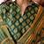 Mustard ajrak block silk blend leheriya saree