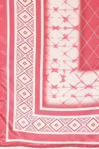 women ethnic motifs printed regular thread work kurta with trousers & with dupatta