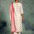 women ethnic motifs printed regular thread work kurta with trousers & with dupatta