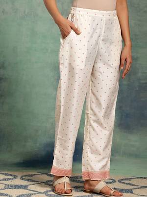 women ethnic motifs printed regular thread work kurta with trousers & with dupatta 7