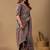 Multicolor paisley embroidered silk blend designer banarasi saree