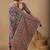 Multicolor paisley embroidered silk blend designer banarasi saree