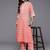 women ethnic motifs printed regular thread work kurta with palazzos