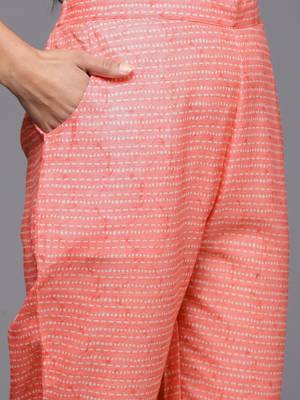 women ethnic motifs printed regular thread work kurta with palazzos 5