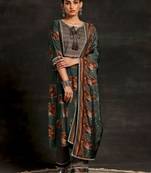 women printed regular kurta with palazzos & with dupatta