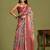 Red embellished  georgette saree with blouse