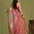 Red embellished  georgette saree with blouse