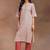 women ethnic motifs printed regular kurta with trousers & with dupatta