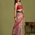 Red embellished  georgette saree with blouse
