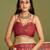 Red embellished  georgette saree with blouse