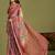 Red embellished  georgette saree with blouse