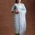 women printed regular thread work kurta with trousers & with dupatta