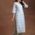 women printed regular thread work kurta with trousers & with dupatta