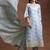 women printed regular thread work kurta with trousers & with dupatta