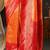Peach peach-coloured & red ethnic motifs woven design zari kanjeevaram saree