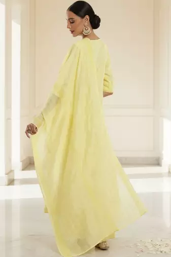 women ethnic motifs printed regular kurta with trousers & with dupatta