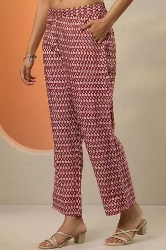 women ethnic motifs printed regular thread work kurta with trousers & with dupatta