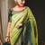 Green green & red ethnic motifs woven design zari kanjeevaram saree