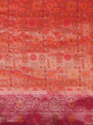 Pink pink & gold-toned ethnic motifs woven design zari kanjeevaram saree 5