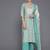 women ethnic motifs printed regular sequinned kurta with trousers & with dupatta