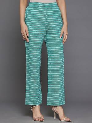 women ethnic motifs printed regular sequinned kurta with trousers & with dupatta 7