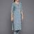 women ethnic motifs printed regular thread work kurta with trousers & with dupatta