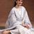 women printed regular kurta with trousers & with dupatta