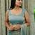 Green  chiffon stone work saree