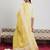 women ethnic motifs printed regular sequinned kurta with trousers & with dupatta