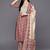 women ethnic motifs printed regular sequinned kurta with trousers & with dupatta