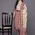 women ethnic motifs printed regular sequinned kurta with trousers & with dupatta