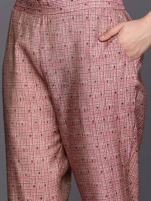 women ethnic motifs printed regular sequinned kurta with trousers & with dupatta 6
