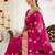 Magenta ethnic motifs zari organza designer kanjeevaram saree