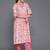 women printed empire kurta with trousers & with dupatta