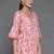 women printed empire kurta with trousers & with dupatta