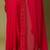 Red women embellished sequinned poly georgette designer saree