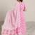 women ethnic motifs printed panelled thread work kurta with churidar & with dupatta