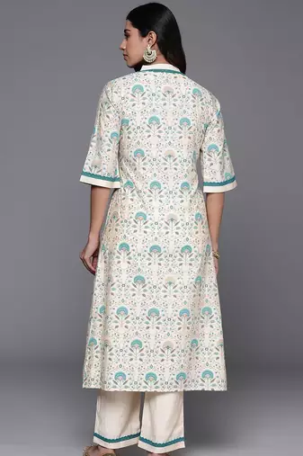 women floral printed regular kurta with trousers