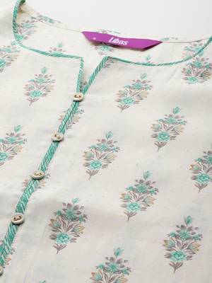 women ethnic motifs printed regular kurta with palazzos & with dupatta 6