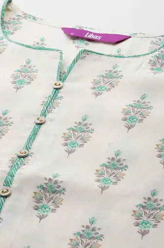 women ethnic motifs printed regular kurta with palazzos & with dupatta